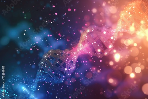 Organic background of abstract DNA plexus photo