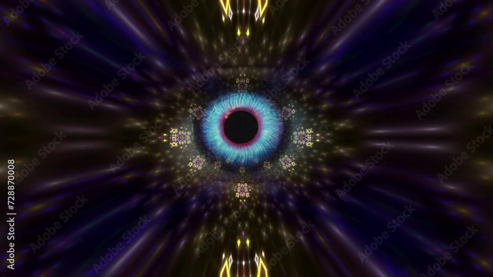 Eye Iris Ripple staring inside kaleidoscope hypnotic motion background Eye Iris Ripple staring inside kaleidoscope hypnotic motion background