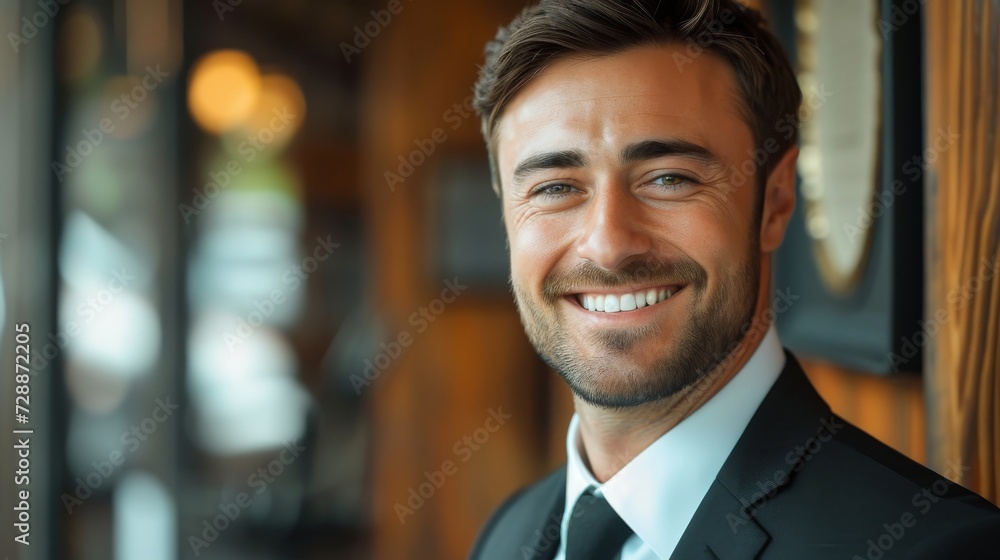 Business person smiling Business person smiling