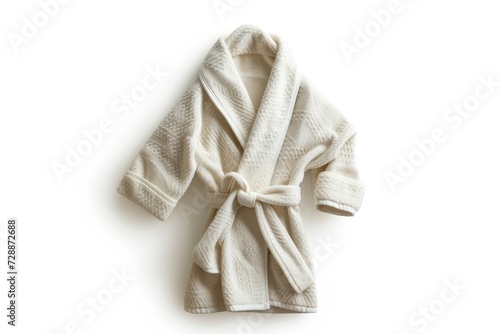 White background bathrobe isolated