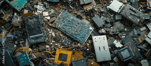 Hazardous chemicals and heavy metals from electronic waste pollute soil and water.
