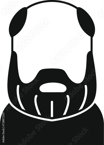 Hand older smile beard icon simple vector. Aged mature. Model aged