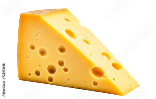 Piece of delicious cheese cut out