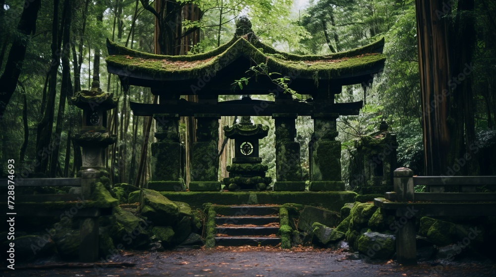 A Shrine in the Middle of a Forest
