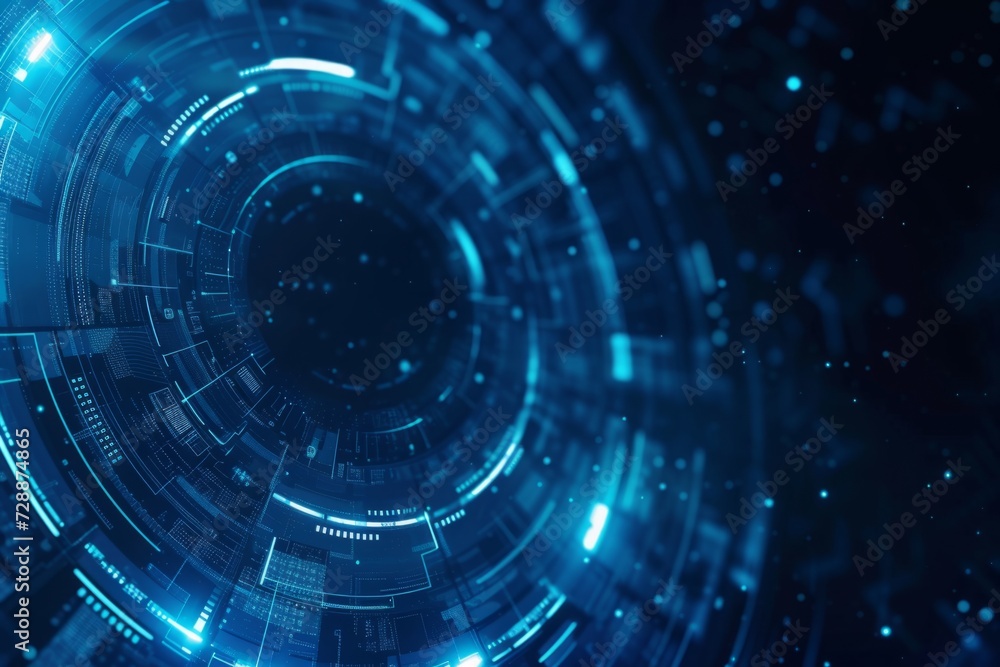 Segmented circular technology lines Generative AI Segmented circular technology lines Generative AI