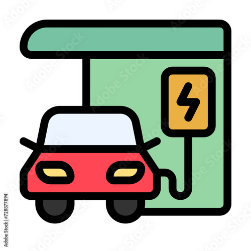 Electric car charging station