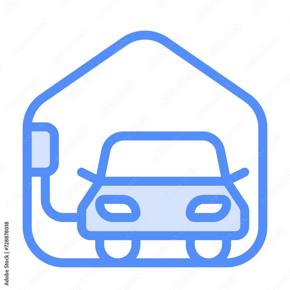 Fototapeta premium Electric car home charging