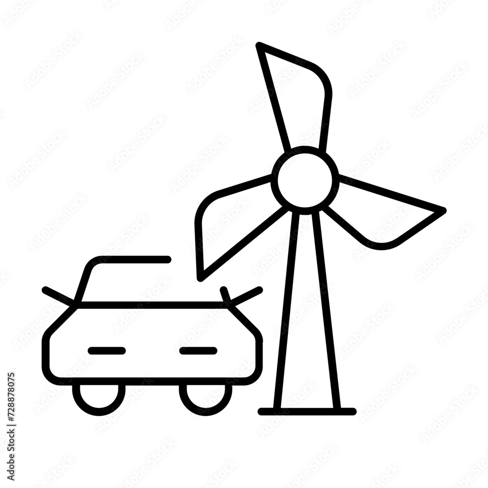 Wind-powered electricity for electric car Wind-powered electricity for electric car