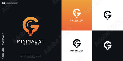 Smart Tech Initials G logo design. Initial Letter Logo.