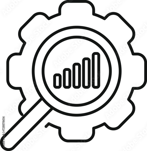 Gear management icon outline vector. Work team job. Increase work