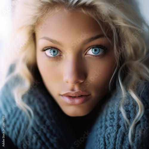 AI-Generated Portrait of a Stunning Multiracial Black Woman with Blue Eyes - A Remedy Against Racism