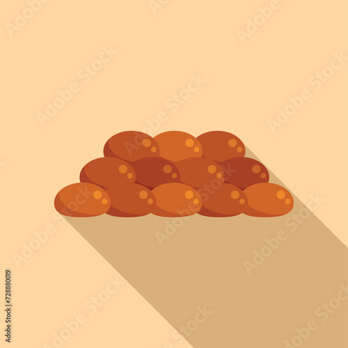 Food lentil icon flat vector. Farming eco product. Organic meal