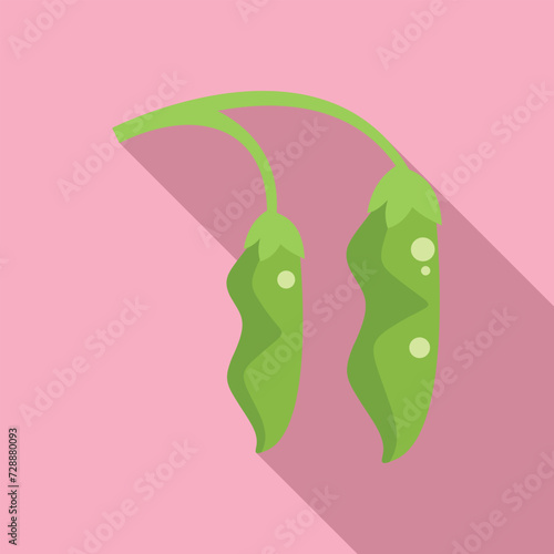 Eco plant lentil icon flat vector. Template soup. Pulse botany food