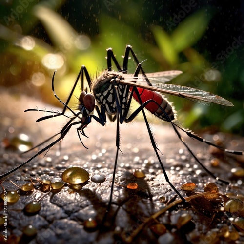 Mosquito wild animal living in nature, part of ecosystem © Kheng Guan Toh