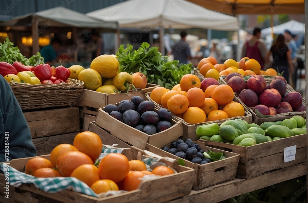 fruits and vegetables at the market