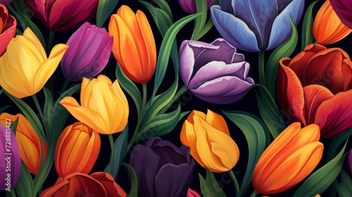 colorful tulips / flowers