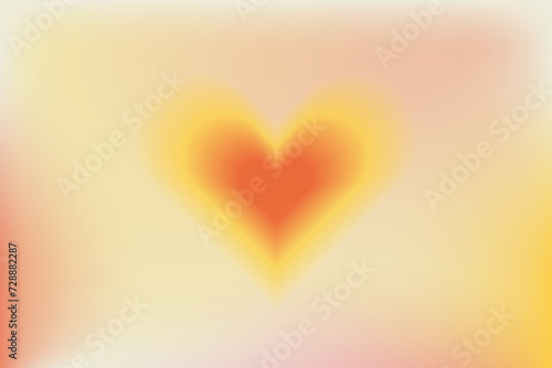 Y2k Trendy Aesthetic abstract gradient pink violet background with translucent aura hearts and shapes blurred pattern. Social media poster, stories highlight templates for digital marketing