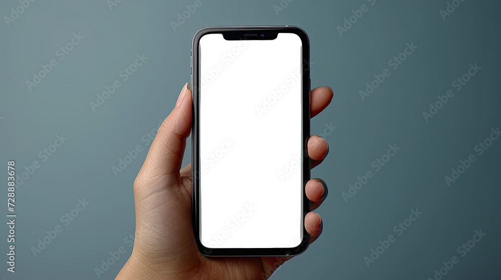 Person Holding Cell Phone With  transparent  Screen