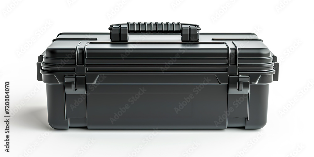 New toolbox or plastic case isolated on white background New toolbox or plastic case isolated on white background