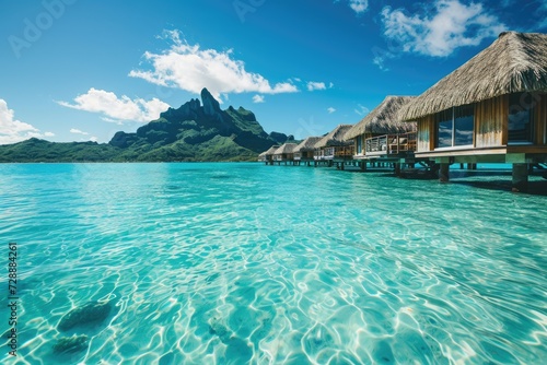 Island Escape: Surrender to the Allure of Bora Bora, French Polynesian Islands, Offering Overwater Bungalows and Crystal Turquoise Seas for Ultimate Relaxation. © Mr. Bolota