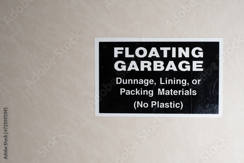 floating type garbage with description sticker idea to prevent marine pollution 