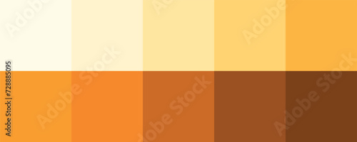 Orange color palette vector illustration