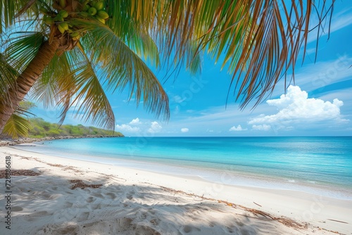 Beach and coconut trees © alauli