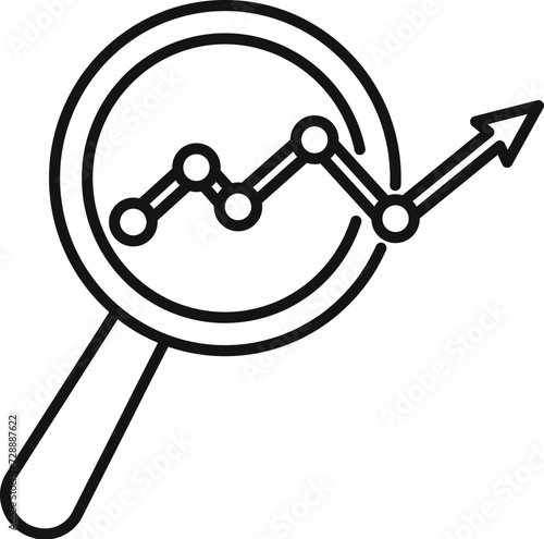 Control explore graph icon outline vector. Study case risk. Data science