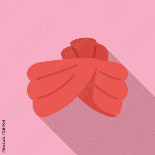 Indian turban icon flat vector. Head culture religion. Islamic scarf