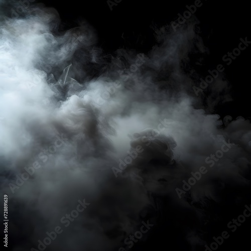 Mysterious black fog with a magical touch, ideal for horror-themed designs and overlays.