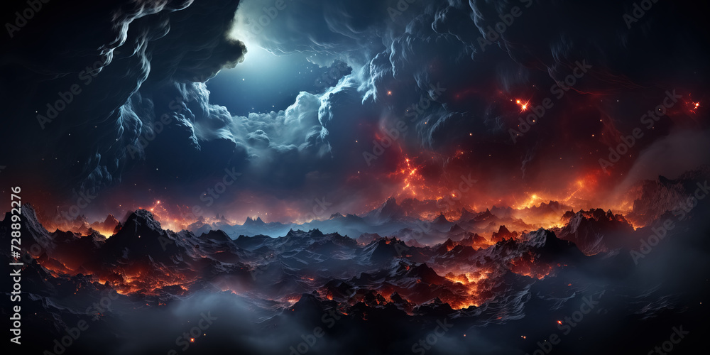 Fototapeta premium Unknown planet from outer space