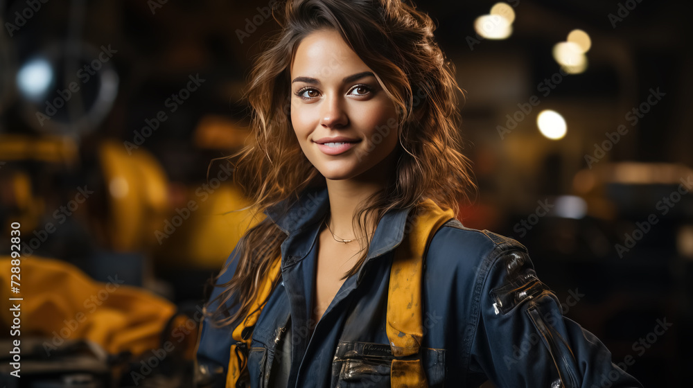 Portrait of Industry maintenance engineer woman Portrait of Industry maintenance engineer woman