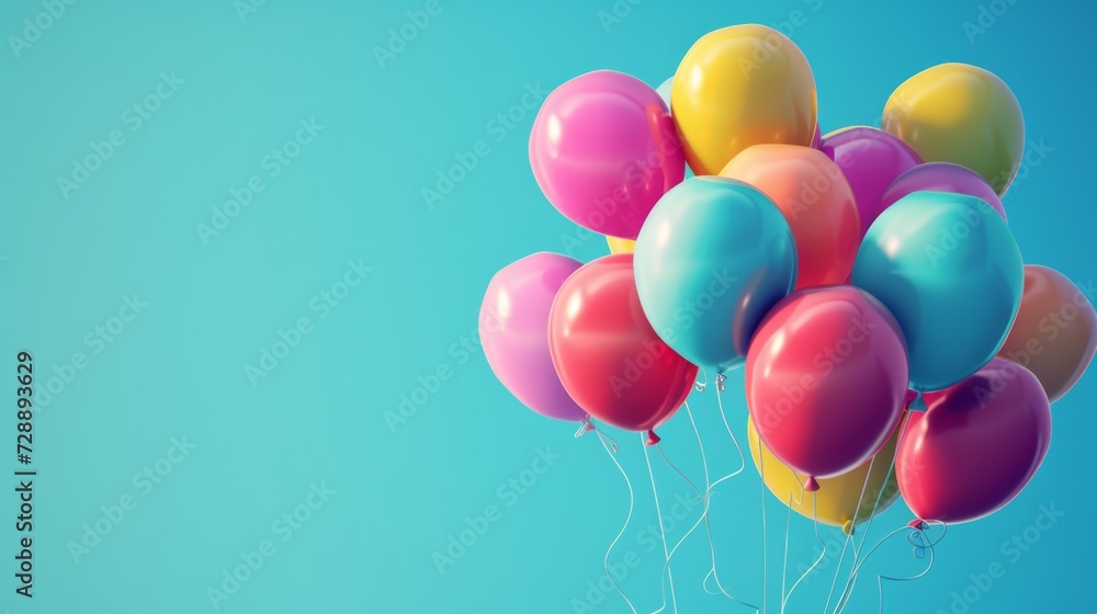 floating balloons on a plain background generative ai floating balloons on a plain background generative ai