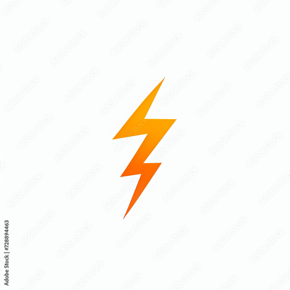 Isolated lightning logo on a white background Isolated lightning logo on a white background