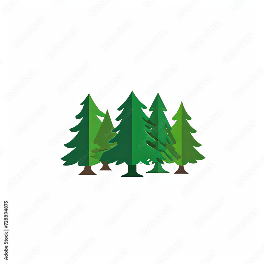 Obraz premium Isolated forest logo on white background