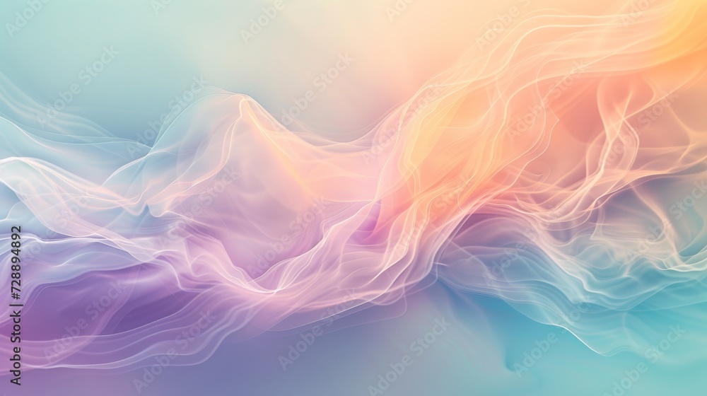 Ethereal Gradient Abstract Background Wallaper: Harmonious Blend of Pink and Blue Hues in Fluid Motion

