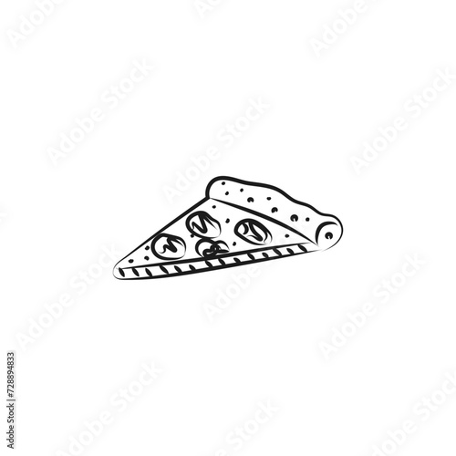 Pizza slice flat vector design