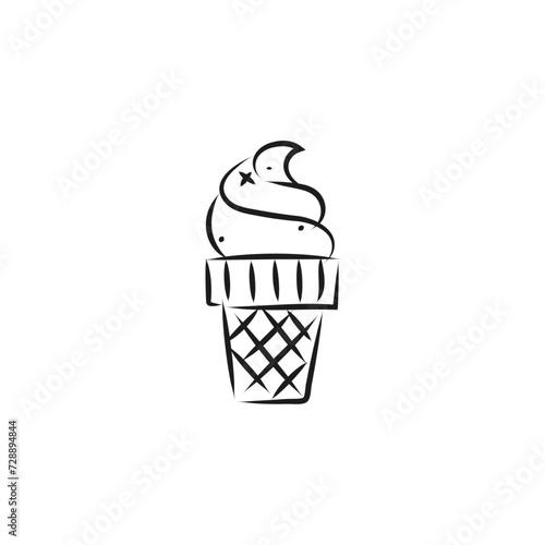 Ice cream flat vector design