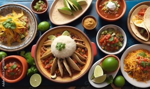 Mexican food, spicy food, different dishes