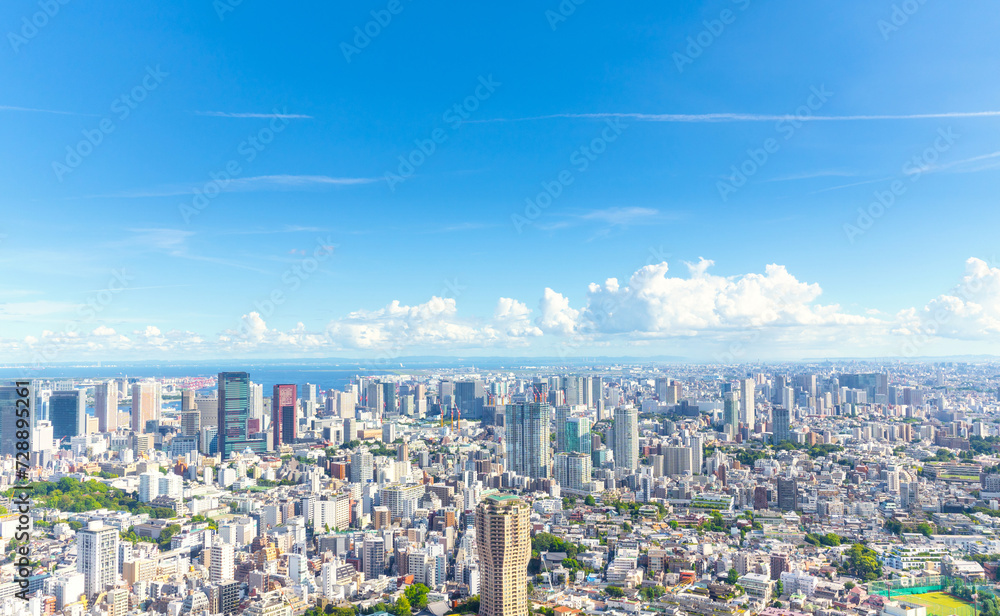 東京再開発が進む品川方面を望む　2023