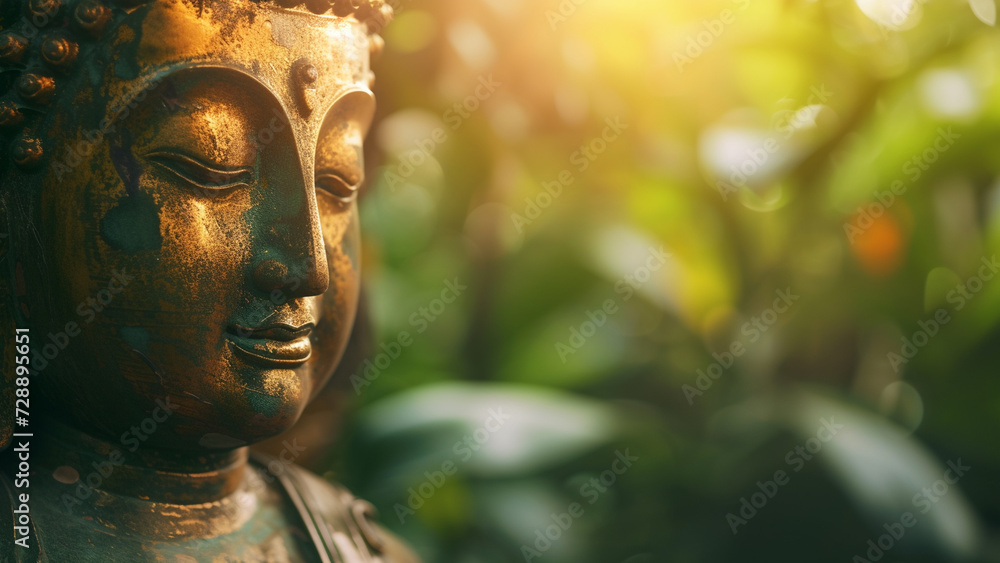 Beautiful Buddha Statue with a Jungle Calm Zen Background Meditation Concept Copy Space, Generative AI
Beautiful Buddha Statue with a Jungle Calm Zen Background Meditation Concept Copy Space, Generative AI