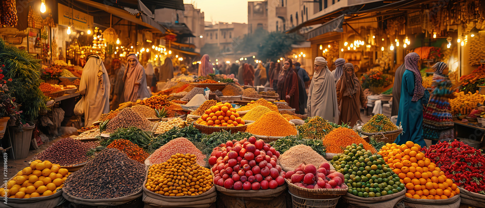 araffy market with many different types of fruits and vegetables