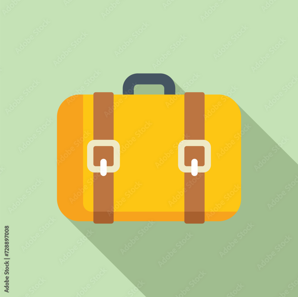 Travel bag icon flat vector. Safety life health. Family finance travel Travel bag icon flat vector. Safety life health. Family finance travel