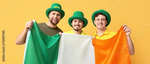 Happy young men in leprecha...