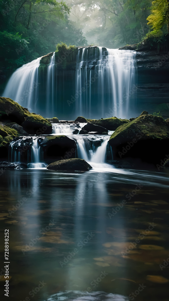 Obraz premium waterfall in the forest