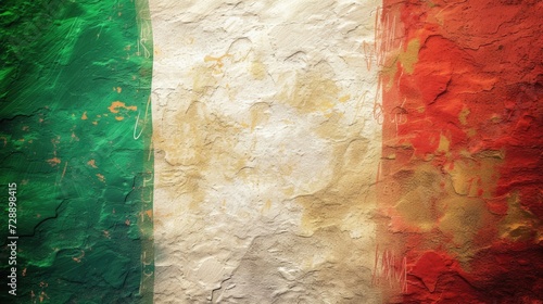 Stylised vintage flag of Italy, Italian national symbol