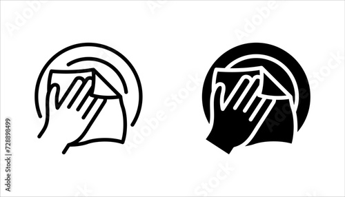 Cleaning dishes line icon set. Dishwasher sign. Clean tableware sign. vector illustration on white background