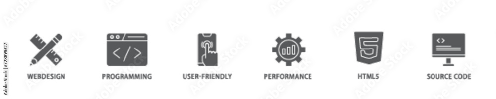 Mobile first banner web icon illustration concept with icon of webdesign, programming, user friendly, performance, html5 and source code icon live stroke and easy to edit Mobile first banner web icon illustration concept with icon of webdesign, programming, user friendly, performance, html5 and source code icon live stroke and easy to edit