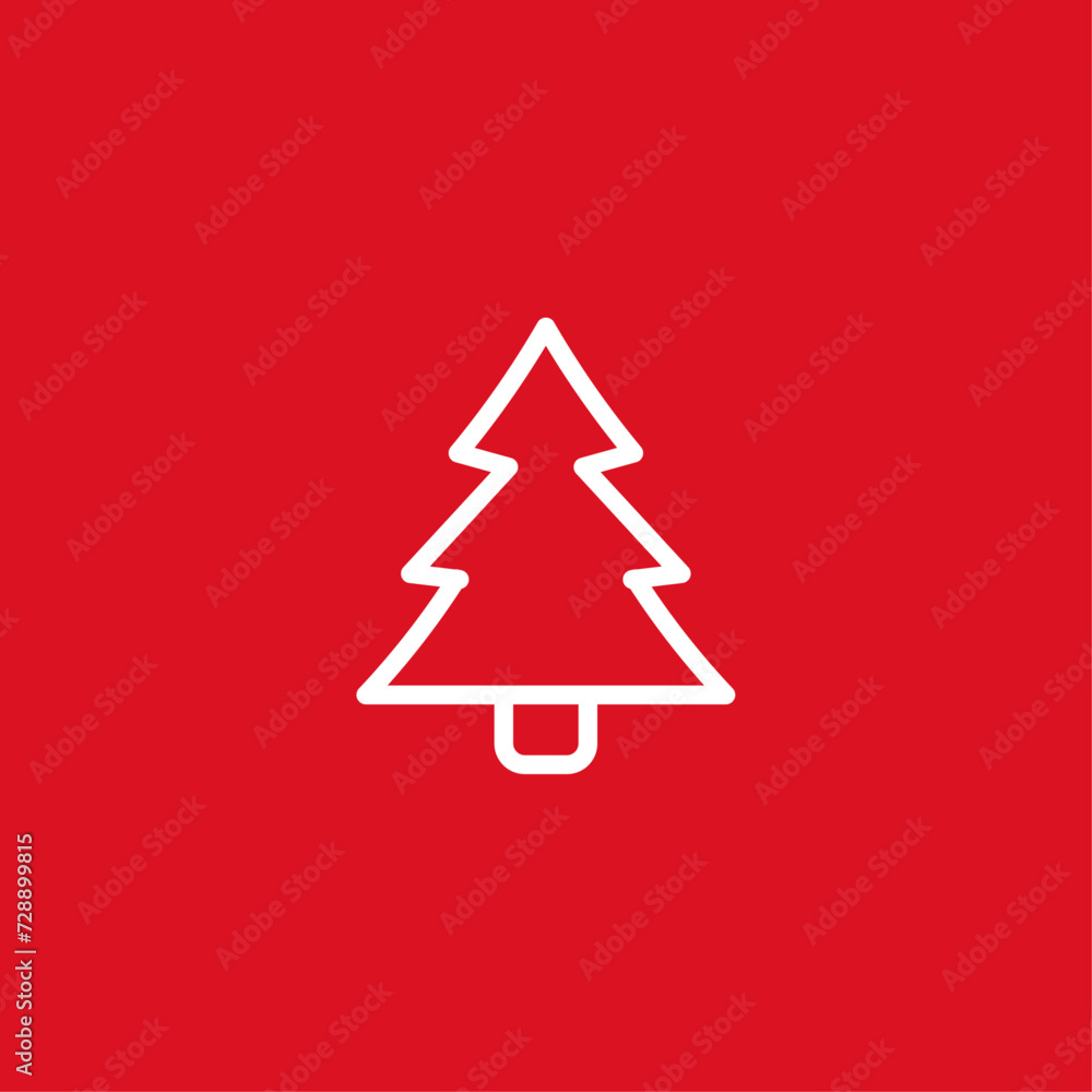 Christmas tree flat vector design Christmas tree flat vector design