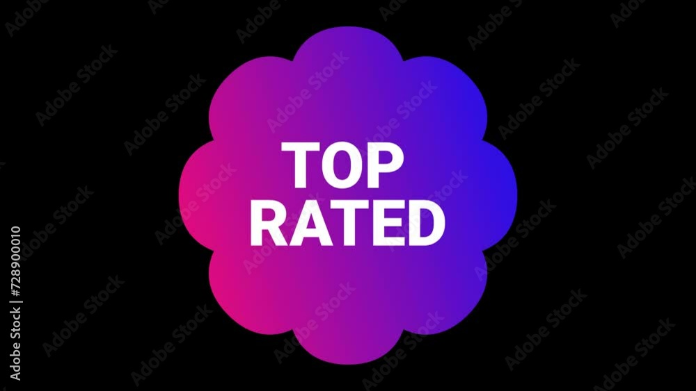Top Brand Badge Animation with transparent background Top Brand Badge Animation with transparent background